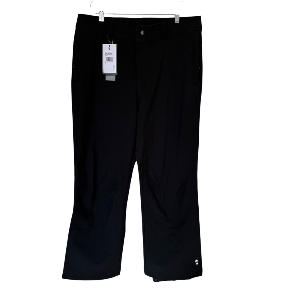 Free Country‎ Snow Pants Men Large Jet Black NEW Flex Softshell 13MAF2916